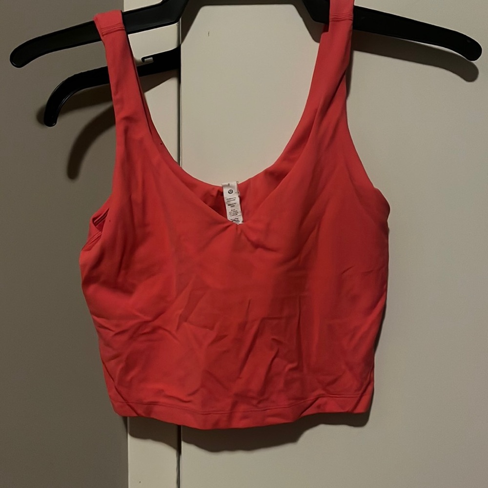 Lulu Align tank coral